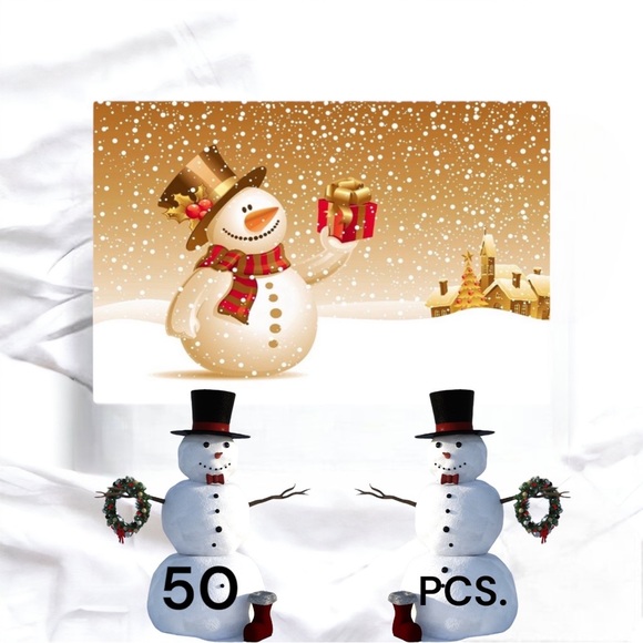 50 10X13 Poly Mailers Snowman Christmas Shipping Envelopes PRICE IS FIRM - Picture 2 of 5